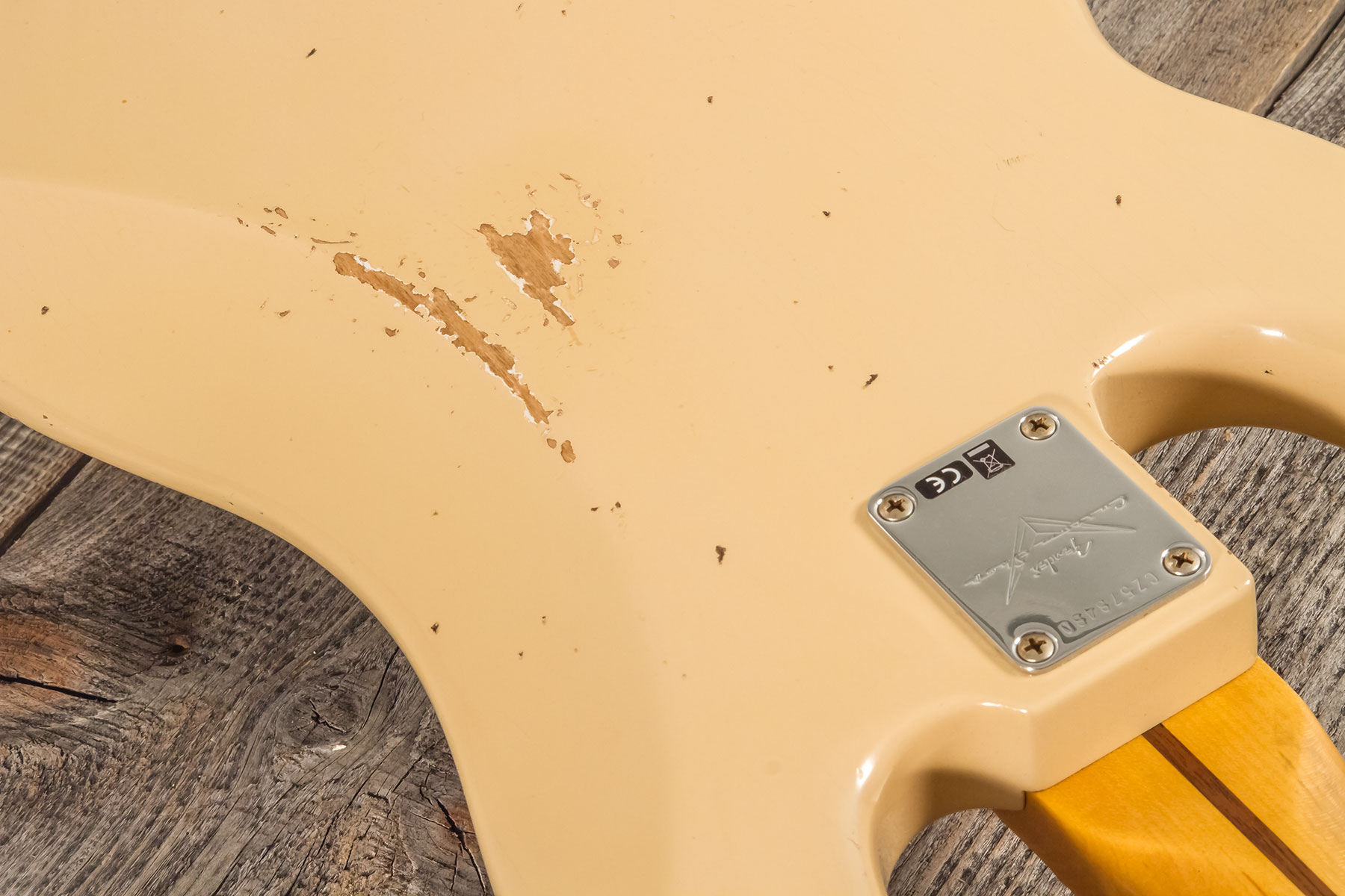 Fender Custom Shop Precision Bass 1958 Mn #cz578480 - Relic Aged Desert Sand - Solidbody E-bass - Variation 9