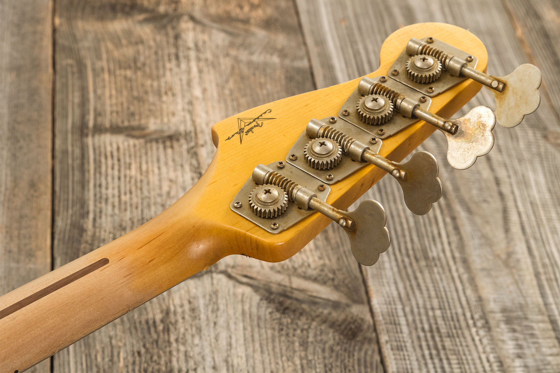Fender Custom Shop Precision Bass 1958 Mn #cz578480 - Relic Aged Desert Sand - Solidbody E-bass - Variation 12