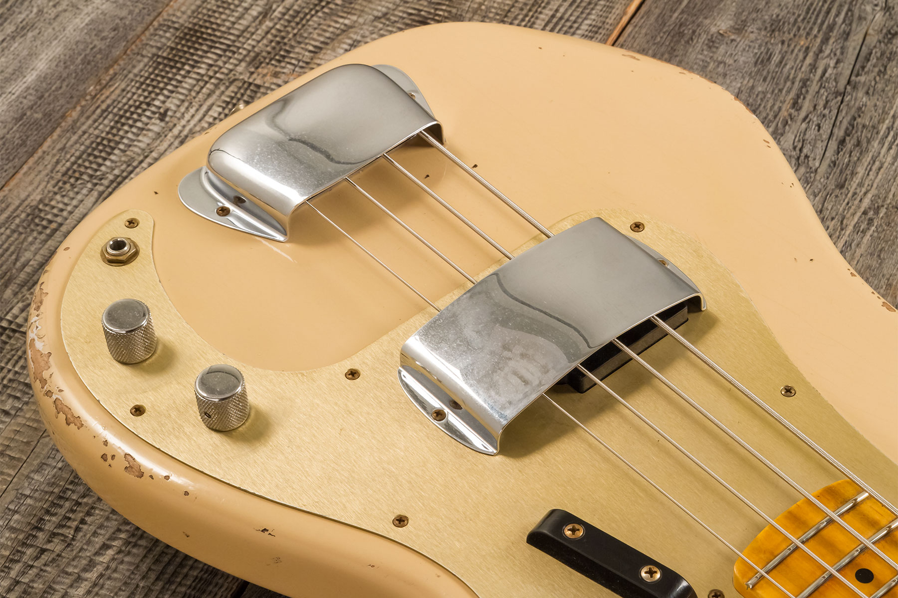 Fender Custom Shop Precision Bass 1958 Mn #cz578480 - Relic Aged Desert Sand - Solidbody E-bass - Variation 3
