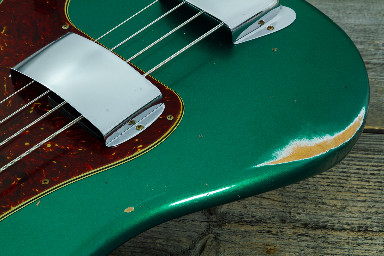Fender Custom Shop Precision Bass 1960 Rw #cz590976 - Relic British Racing Green - Solidbody E-bass - Variation 3