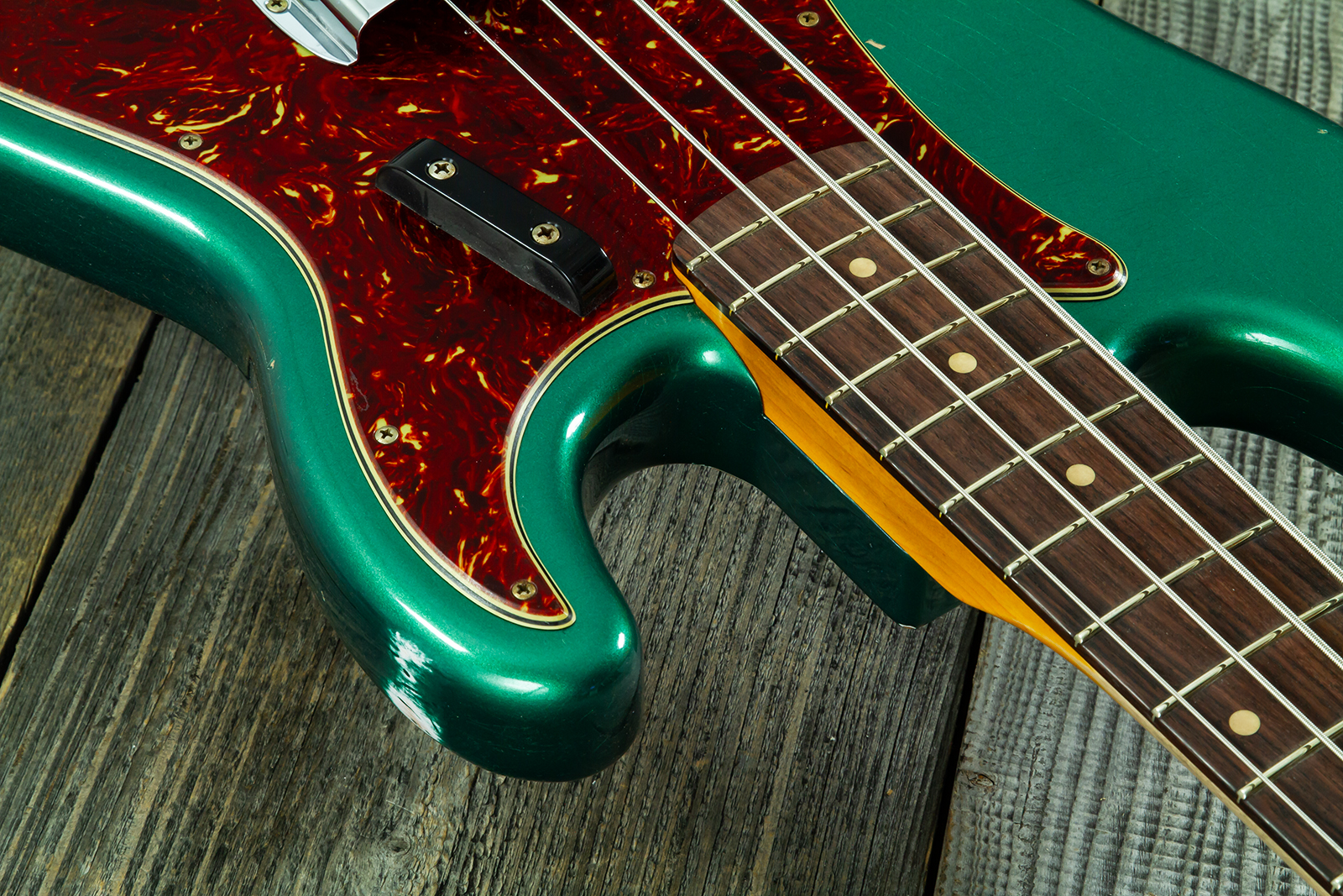 Fender Custom Shop Precision Bass 1960 Rw #cz590976 - Relic British Racing Green - Solidbody E-bass - Variation 5