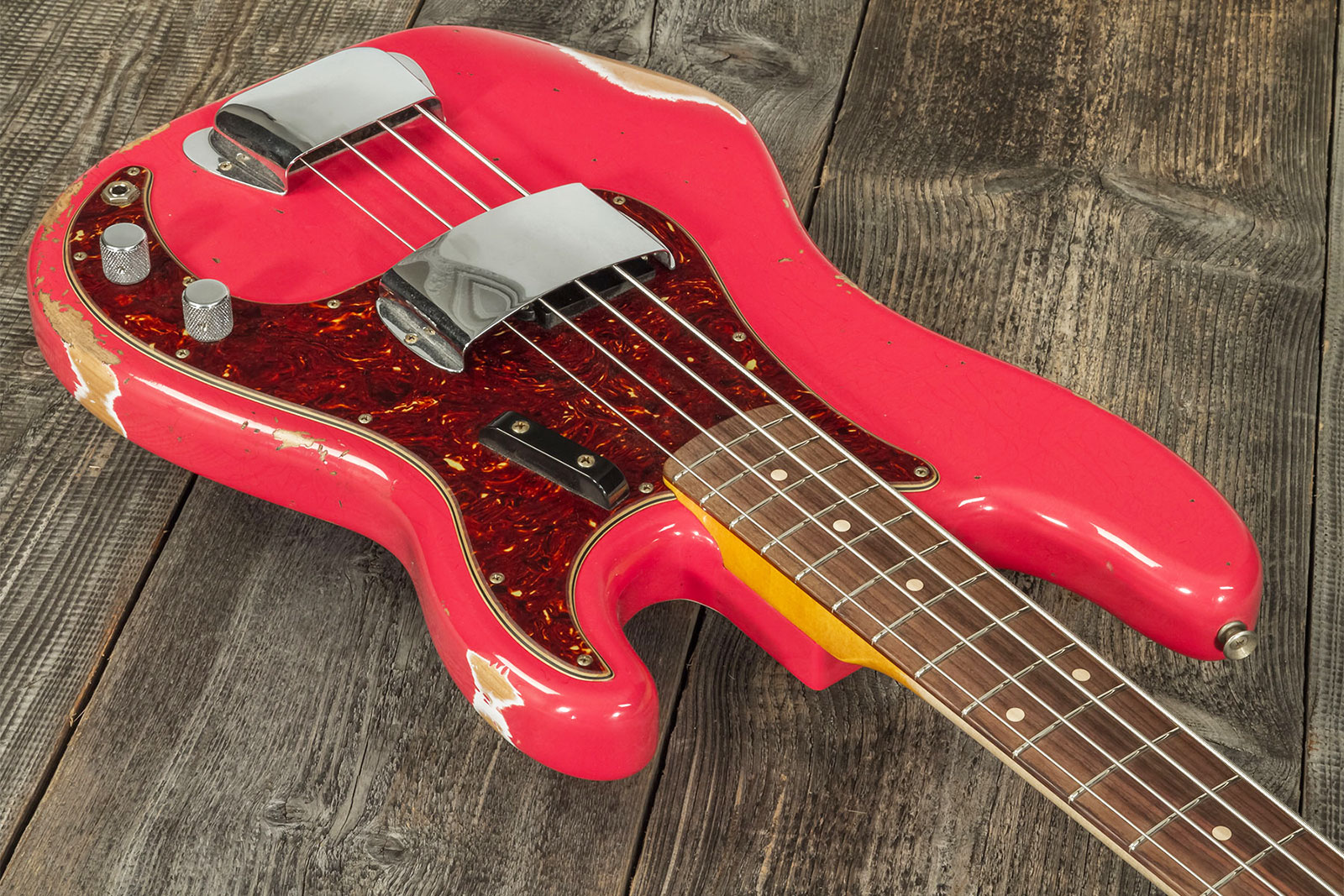 Fender Custom Shop Precision Bass 1960 Rw #r117926 - Heavy Relic Fiesta Red - Solidbody E-bass - Variation 2