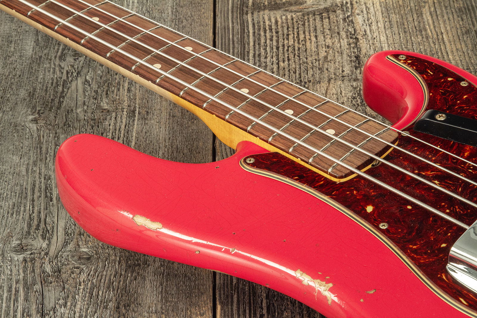 Fender Custom Shop Precision Bass 1960 Rw #r117926 - Heavy Relic Fiesta Red - Solidbody E-bass - Variation 3