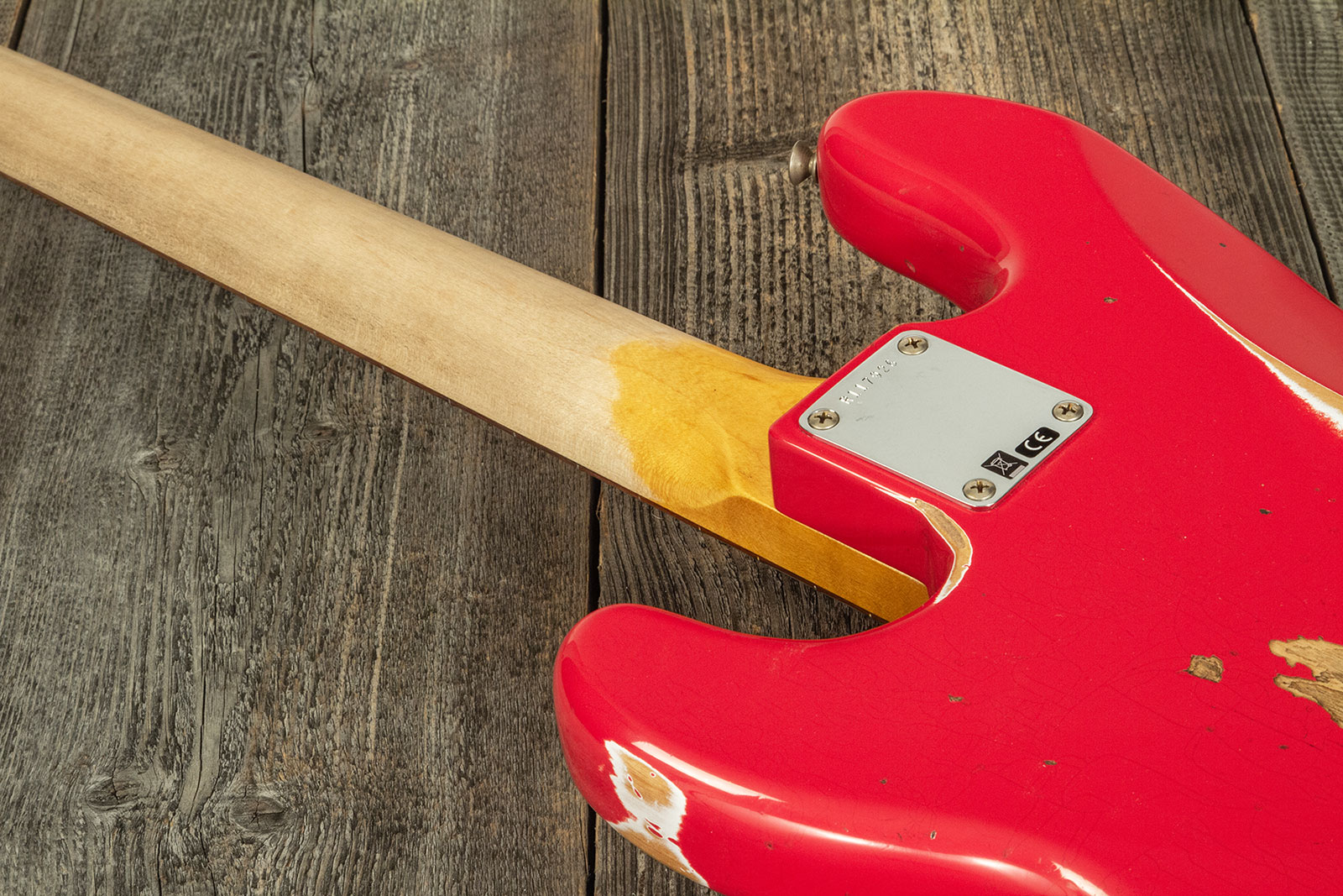 Fender Custom Shop Precision Bass 1960 Rw #r117926 - Heavy Relic Fiesta Red - Solidbody E-bass - Variation 6