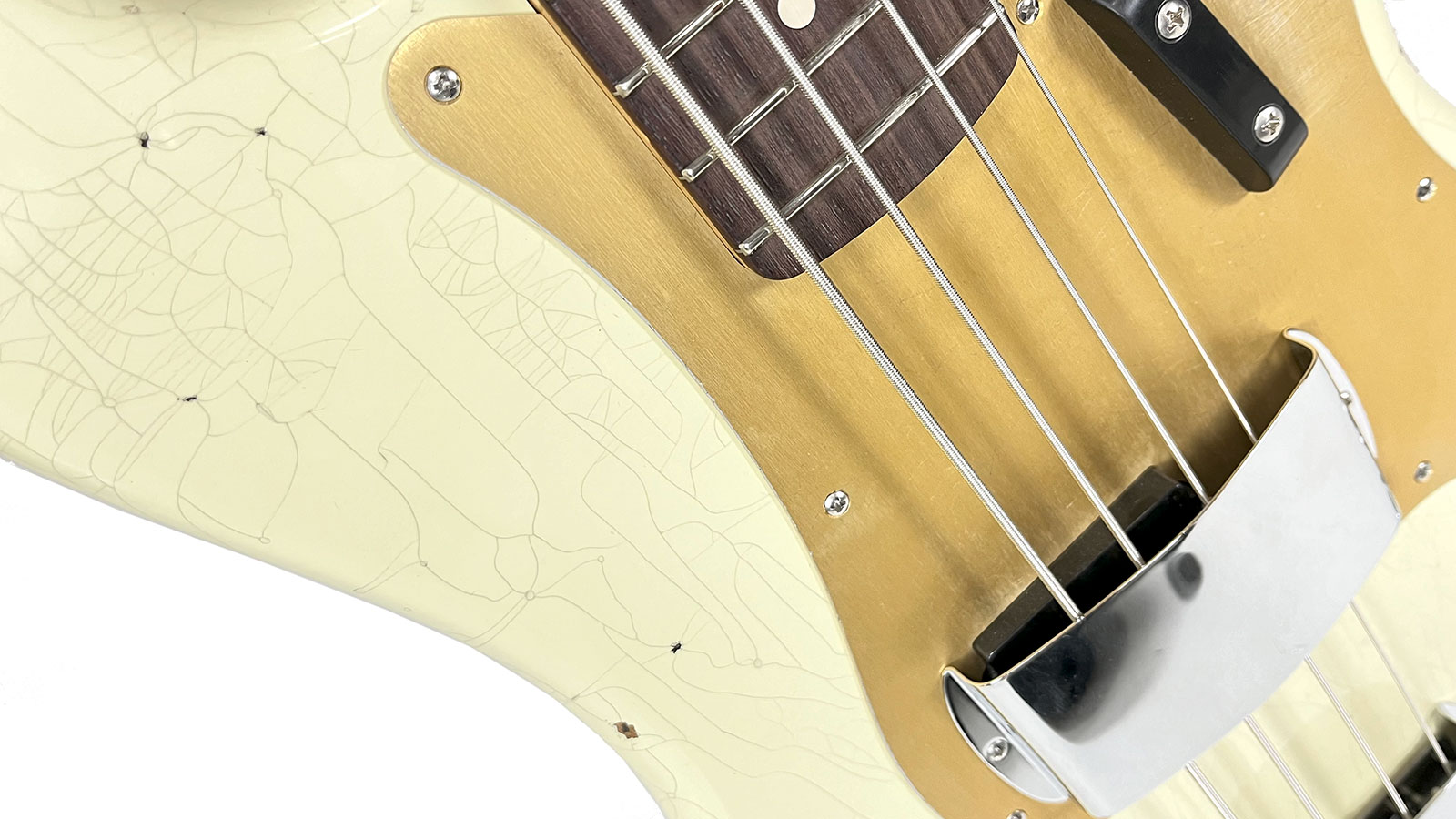Fender Custom Shop Precision Bass 1960 Rw #r130966 - Closet Classic Vintage White - Solidbody E-bass - Variation 2
