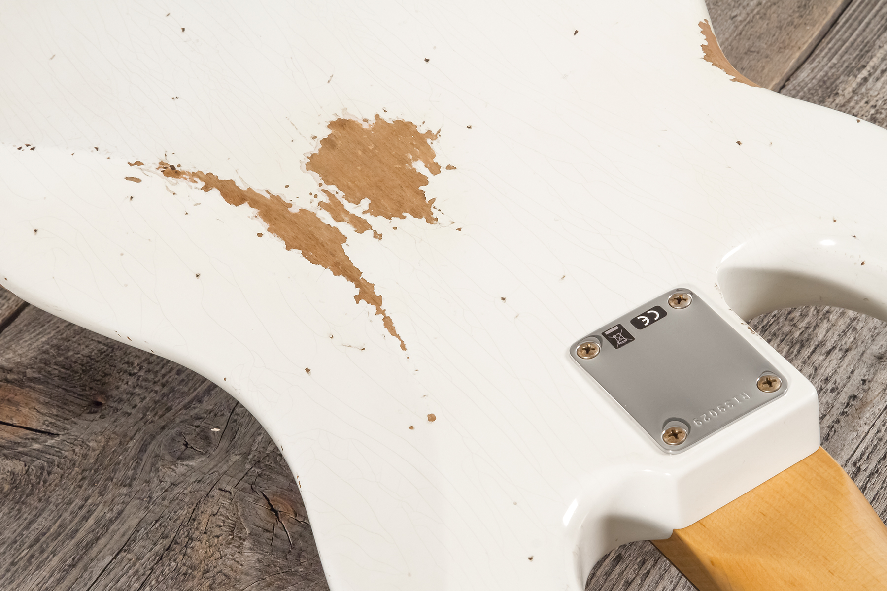 Fender Custom Shop Precision Bass 1960 Rw #r139029 - Heavy Relic Olympic White - Solidbody E-bass - Variation 8