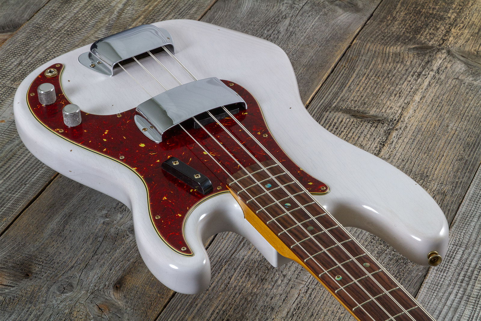 Fender Custom Shop Precision Bass 1960 Rw #r140276 - Journeyman Relic White Blonde - Solidbody E-bass - Variation 2
