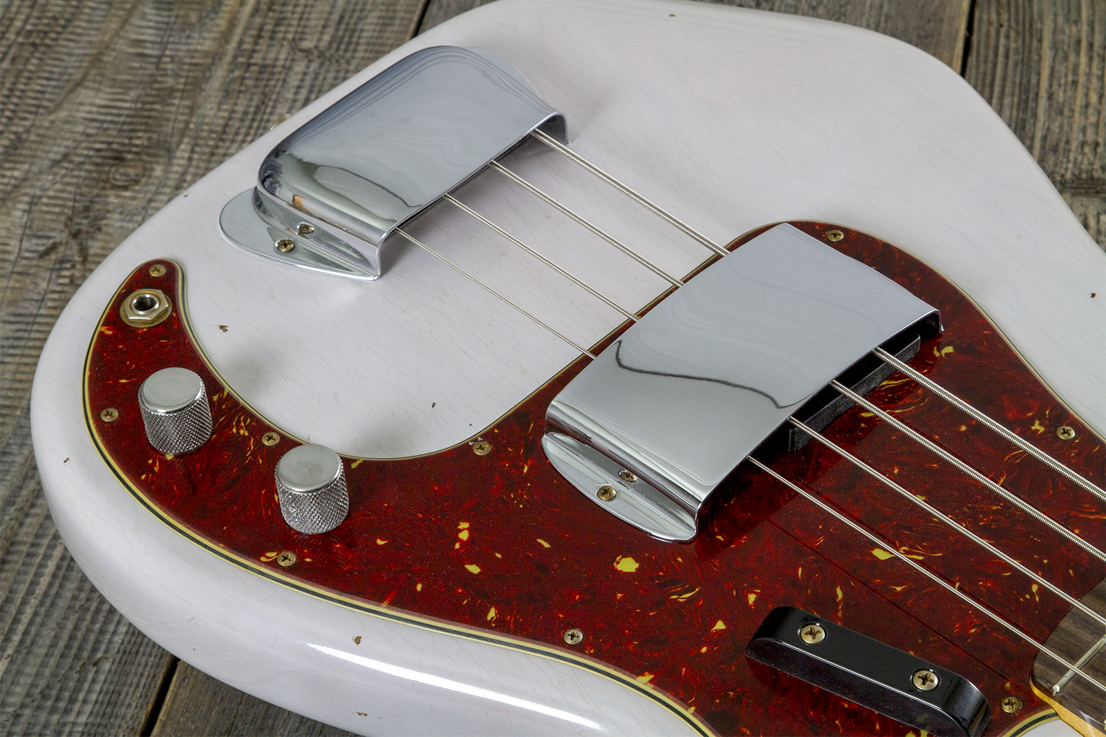 Fender Custom Shop Precision Bass 1960 Rw #r140276 - Journeyman Relic White Blonde - Solidbody E-bass - Variation 3