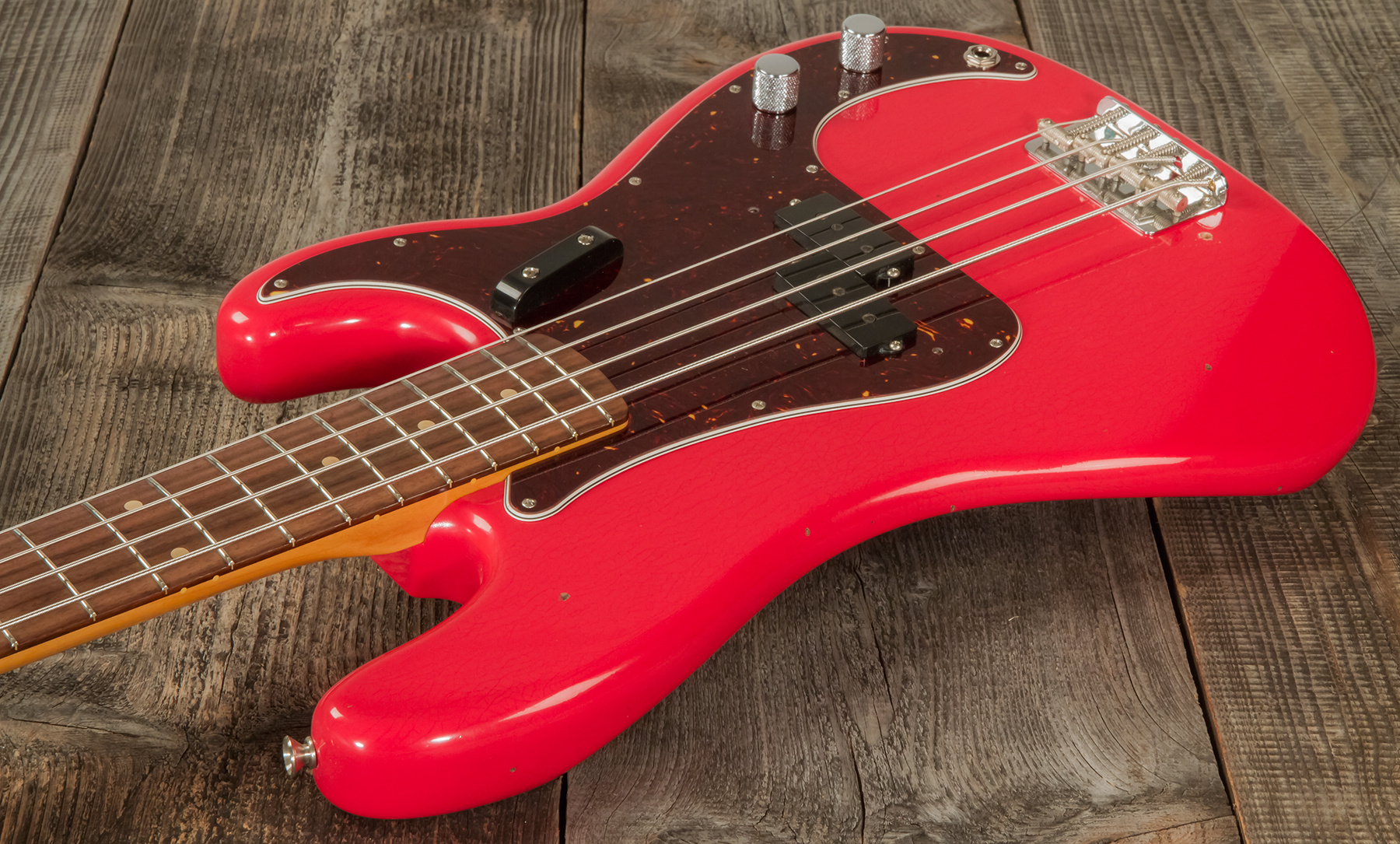 Fender Custom Shop Precision Bass 1962 Rw #r126357 - Journeyman Relic Fiesta Red - Solidbody E-bass - Variation 2