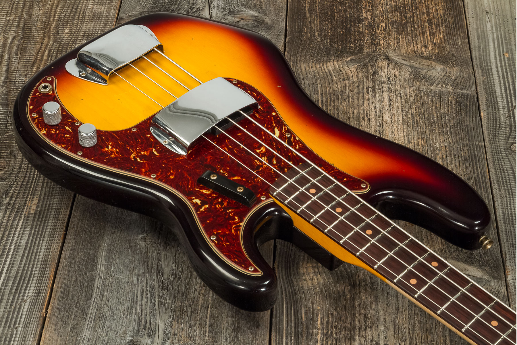 Fender Custom Shop Precision Bass 1963 Rw #cz56919 - Journeyman Relic 3-color Sunburst - Solidbody E-bass - Variation 2