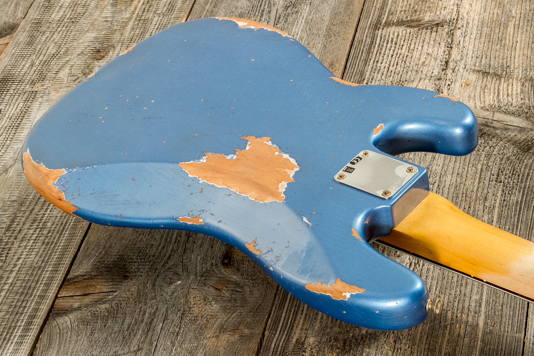 Fender Custom Shop Precision Bass 1964 Rw #r135935 - Heavy Relic Lake Placid Blue - Solidbody E-bass - Variation 5