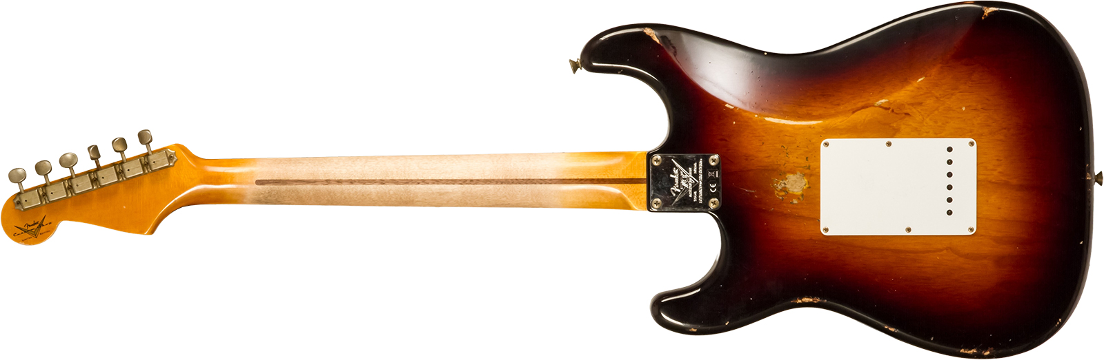 Fender Custom Shop Strat 1954 70th Anniv. 3s Trem Mn #xn4345 - Relic Wide-fade 2-color Sunburst - E-Gitarre in Str-Form - Variation 1