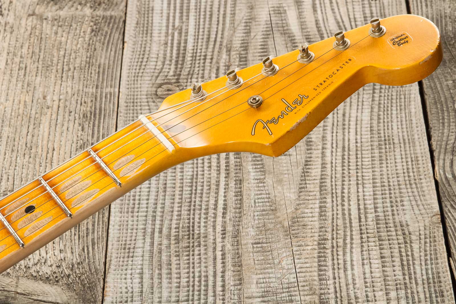 Fender Custom Shop Strat 1954 70th Anniv. 3s Trem Mn #xn4158 - Relic Wide-fade 2-color Sunburst - E-Gitarre in Str-Form - Variation 9
