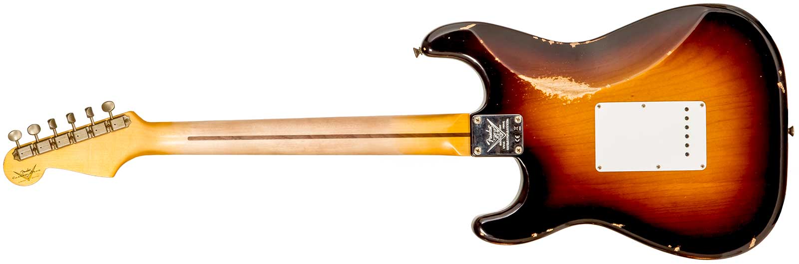 Fender Custom Shop Strat 1954 70th Anniv. 3s Trem Mn #xn4158 - Relic Wide-fade 2-color Sunburst - E-Gitarre in Str-Form - Variation 1