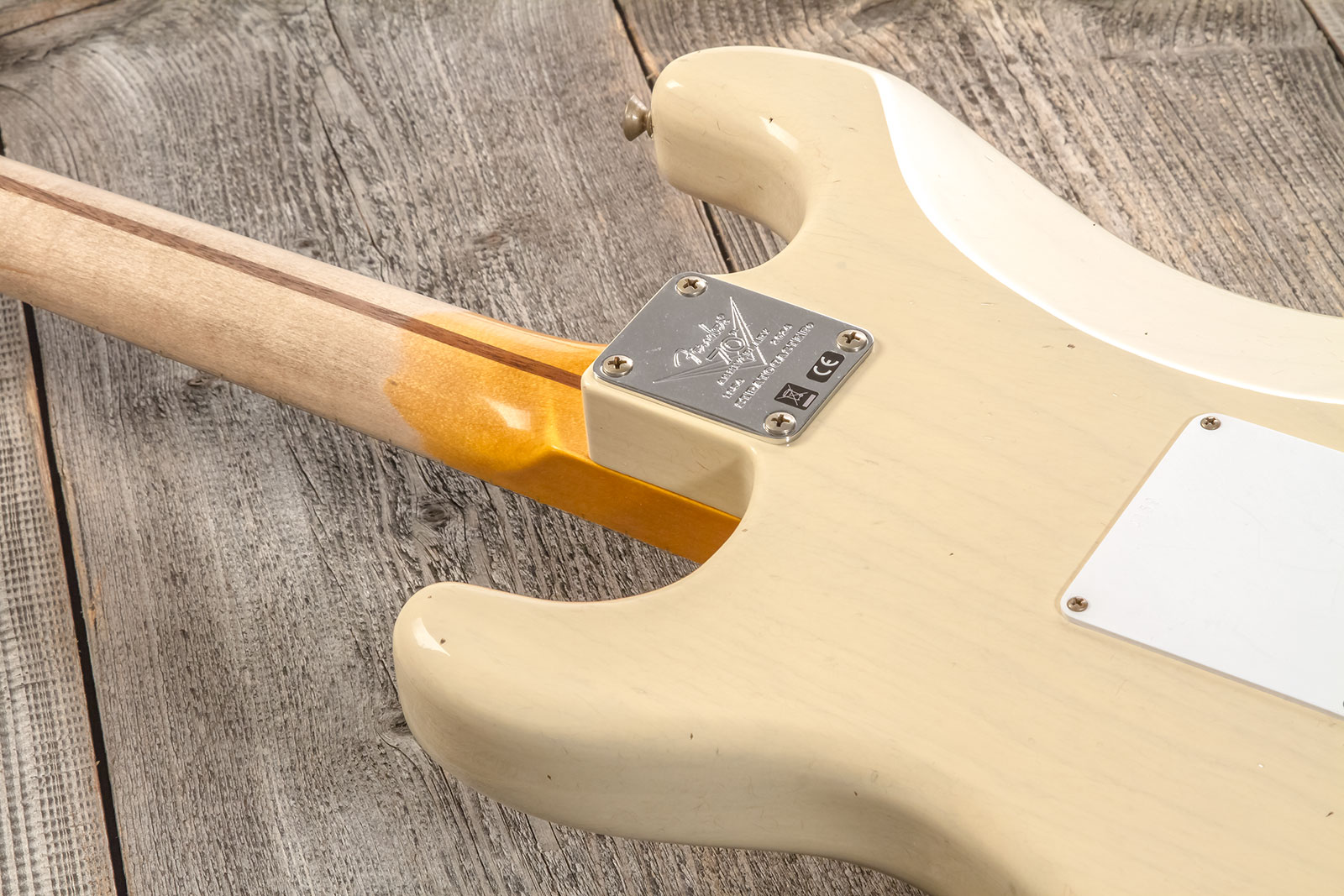 Fender Custom Shop Strat 1954 70th Anniv. 3s Trem Mn #xn4159 - Journeyman Relic Vintage Blonde - E-Gitarre in Str-Form - Variation 6