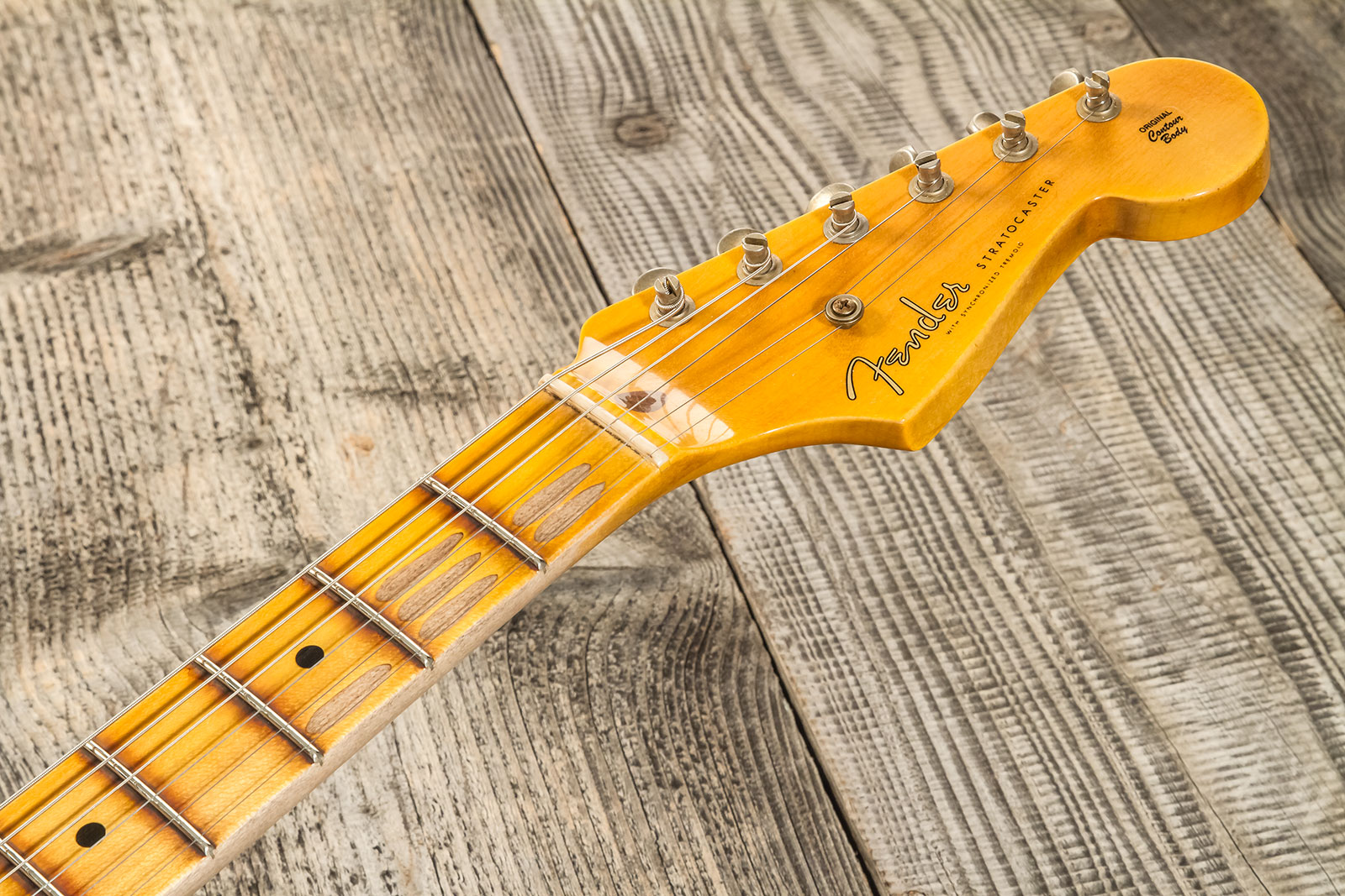 Fender Custom Shop Strat 1954 70th Anniv. 3s Trem Mn #xn4159 - Journeyman Relic Vintage Blonde - E-Gitarre in Str-Form - Variation 7
