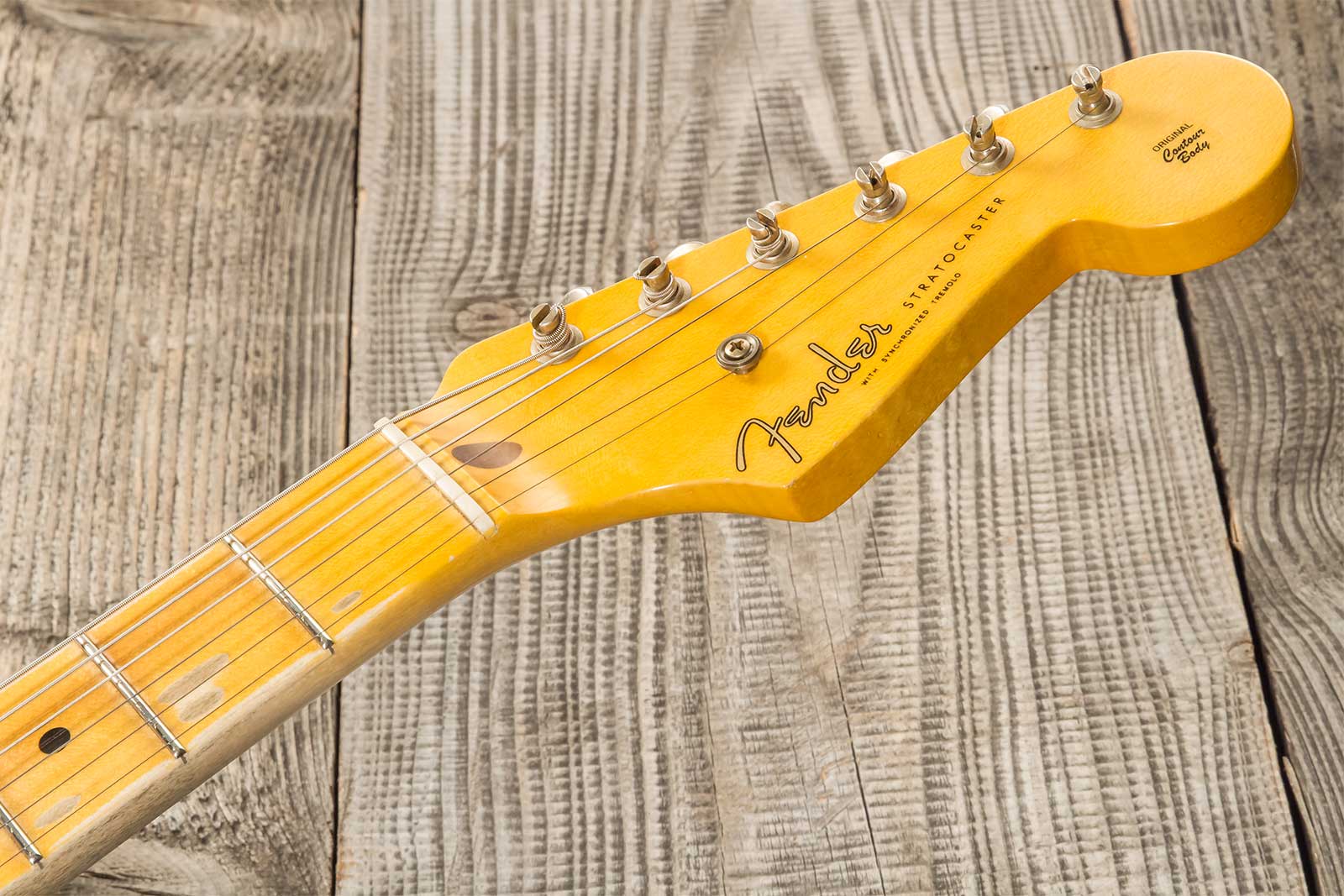 Fender Custom Shop Strat 1954 70th Anniv. 3s Trem Mn #xn4193 - Journeyman Relic Wide-fade 2-color Sunburst - E-Gitarre in Str-Form - Variation 10