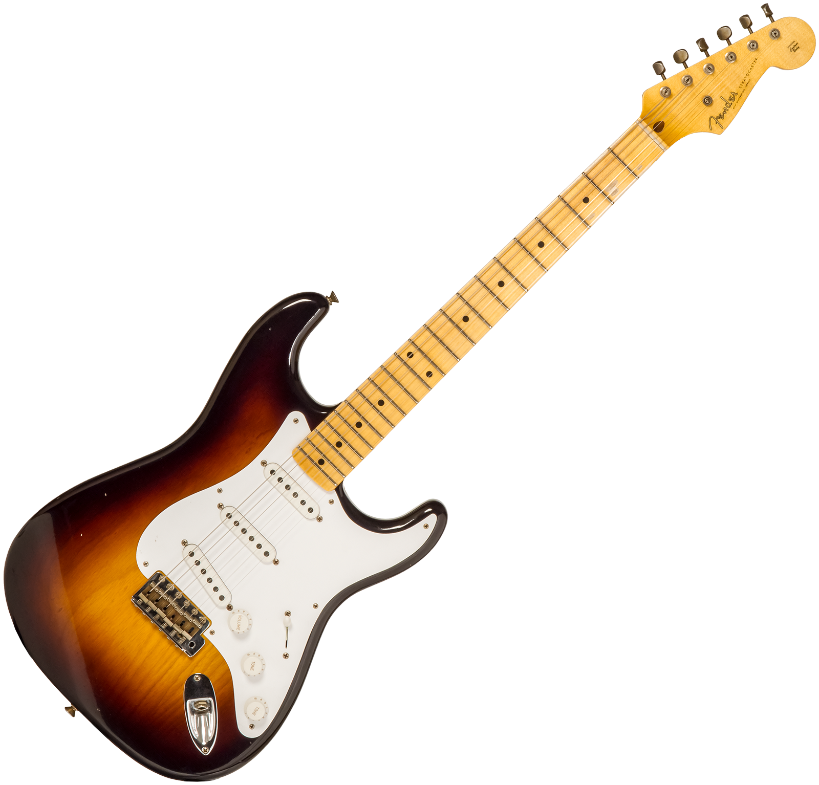 Fender Custom Shop Strat 1954 70th Anniv. 3s Trem Mn #xn4193 - Journeyman Relic Wide-fade 2-color Sunburst - E-Gitarre in Str-Form - Variation 1
