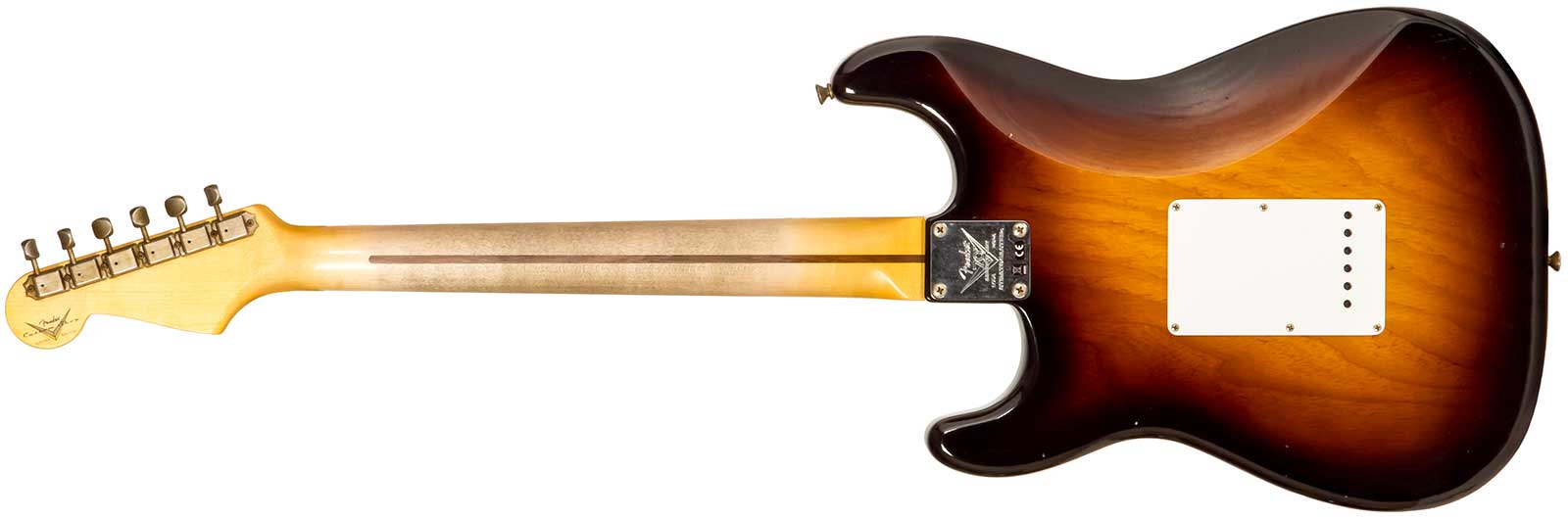 Fender Custom Shop Strat 1954 70th Anniv. 3s Trem Mn #xn4193 - Journeyman Relic Wide-fade 2-color Sunburst - E-Gitarre in Str-Form - Variation 2