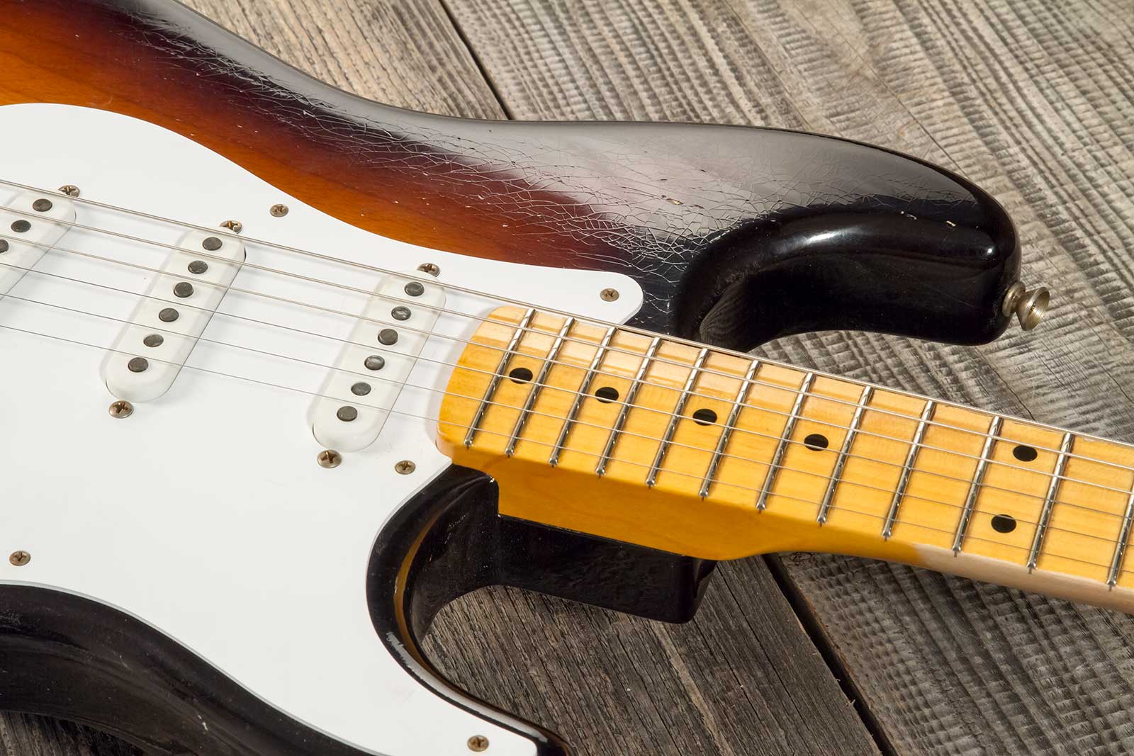 Fender Custom Shop Strat 1954 70th Anniv. 3s Trem Mn #xn4199 - Journeyman Relic Wide-fade 2-color Sunburst - E-Gitarre in Str-Form - Variation 4