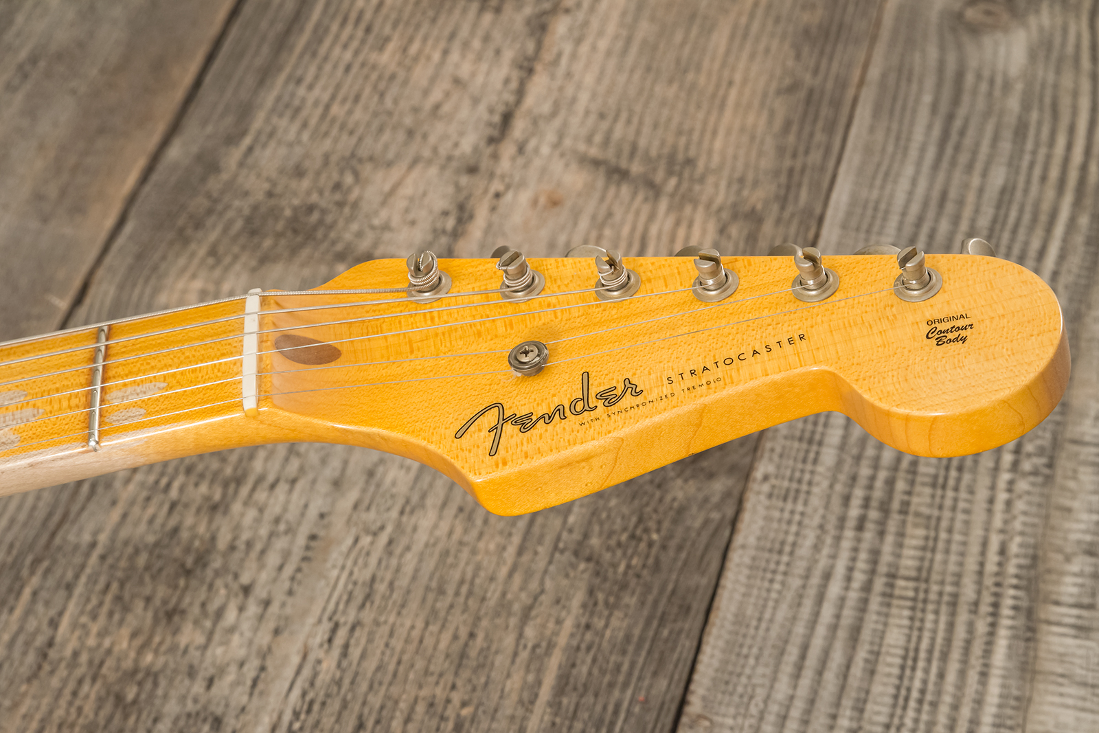 Fender Custom Shop Strat 1954 70th Anniv. 3s Trem Mn #xn4241 - Journeyman Relic Wide-fade 2-color Sunburst - E-Gitarre in Str-Form - Variation 10