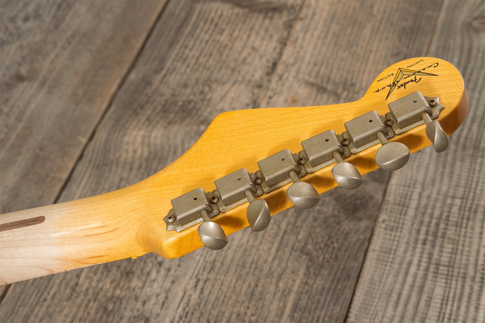 Fender Custom Shop Strat 1954 70th Anniv. 3s Trem Mn #xn4241 - Journeyman Relic Wide-fade 2-color Sunburst - E-Gitarre in Str-Form - Variation 11
