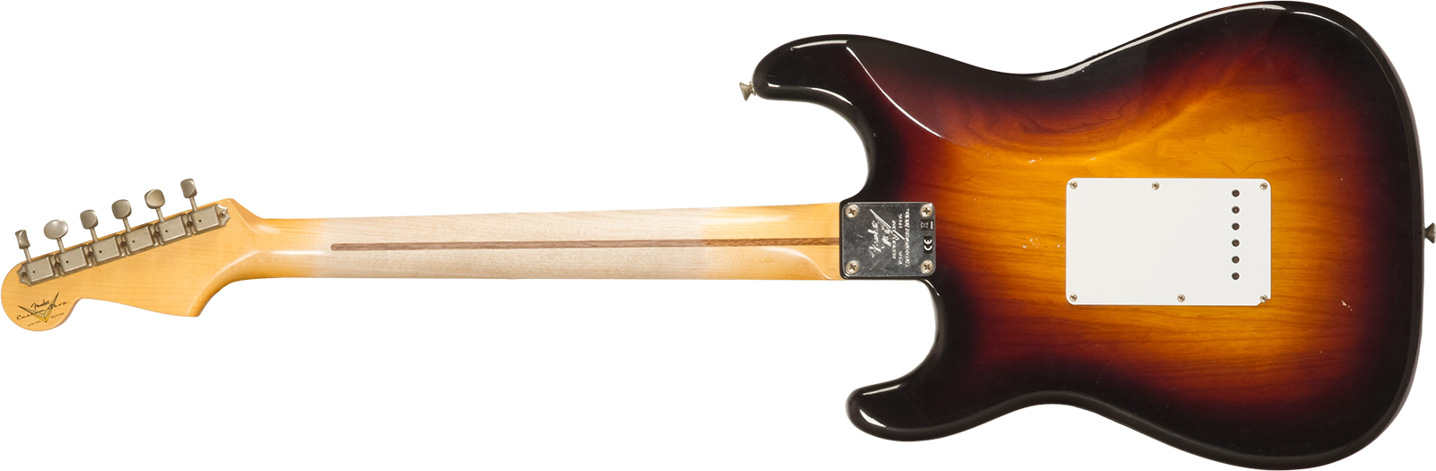 Fender Custom Shop Strat 1954 70th Anniv. 3s Trem Mn #xn4241 - Journeyman Relic Wide-fade 2-color Sunburst - E-Gitarre in Str-Form - Variation 1