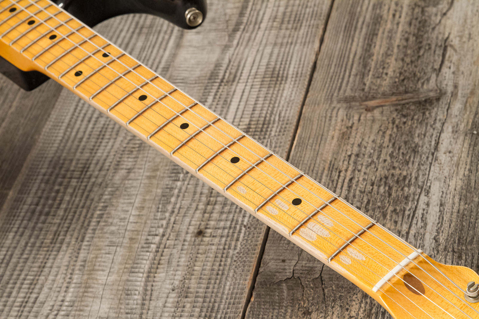 Fender Custom Shop Strat 1954 70th Anniv. 3s Trem Mn #xn4241 - Journeyman Relic Wide-fade 2-color Sunburst - E-Gitarre in Str-Form - Variation 5