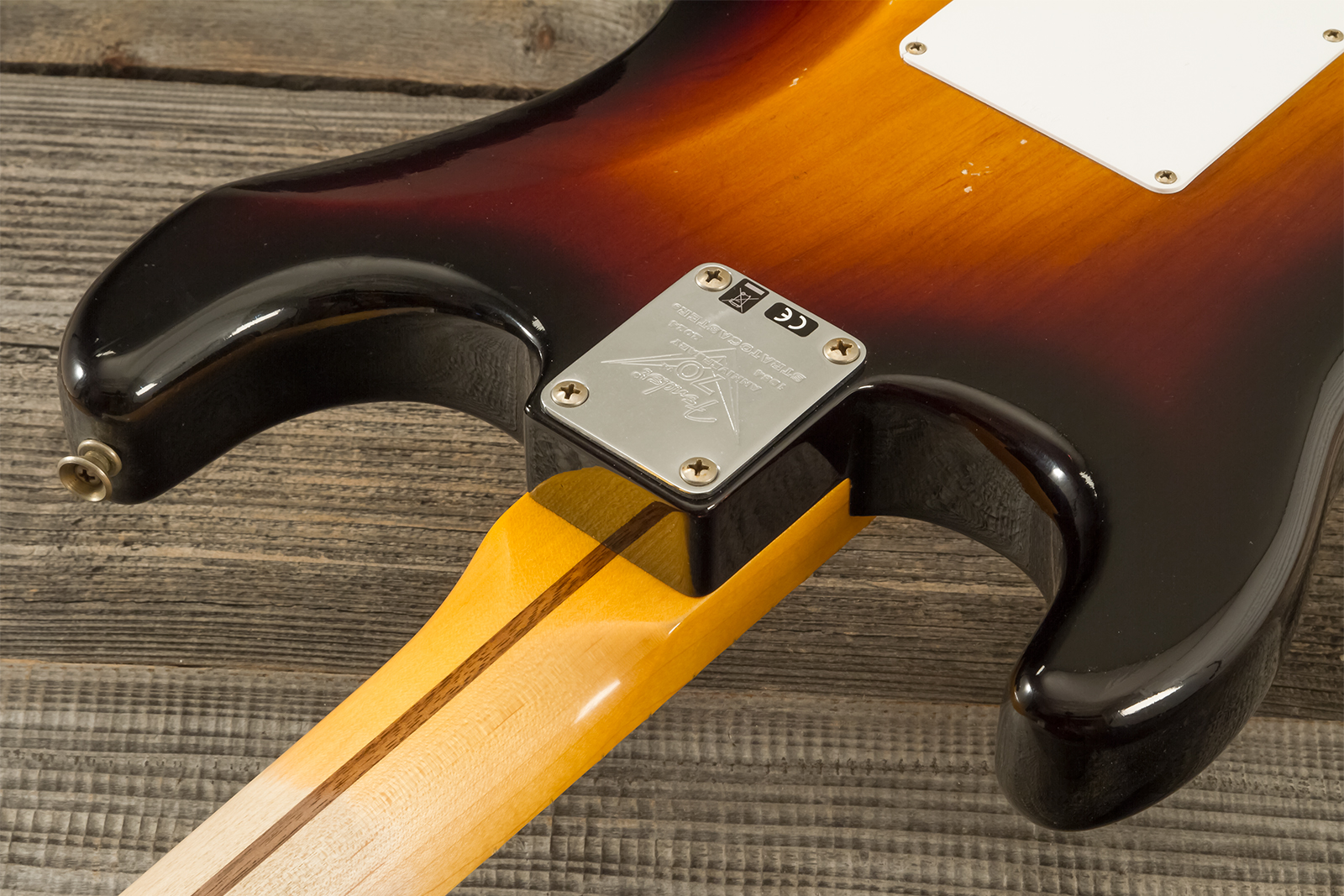 Fender Custom Shop Strat 1954 70th Anniv. 3s Trem Mn #xn4241 - Journeyman Relic Wide-fade 2-color Sunburst - E-Gitarre in Str-Form - Variation 7