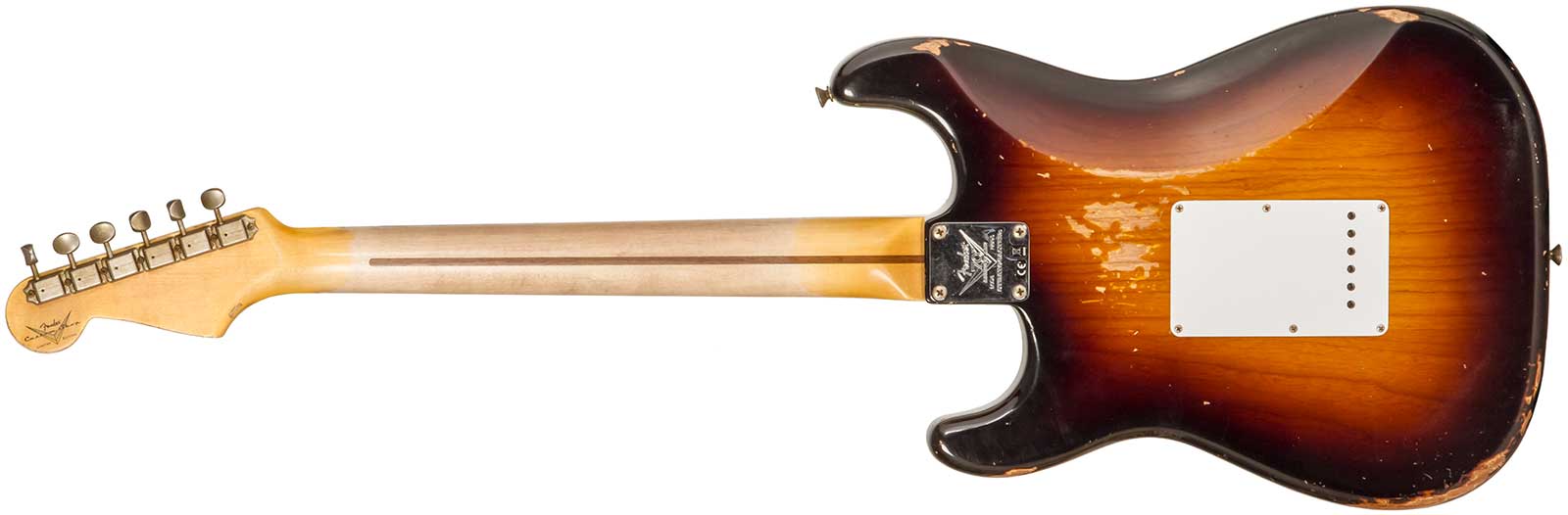 Fender Custom Shop Strat 1954 70th Anniv. 3s Trem Mn #xn4309 - Heavy Relic Wide Fade 2-color Sunburst - E-Gitarre in Str-Form - Variation 1