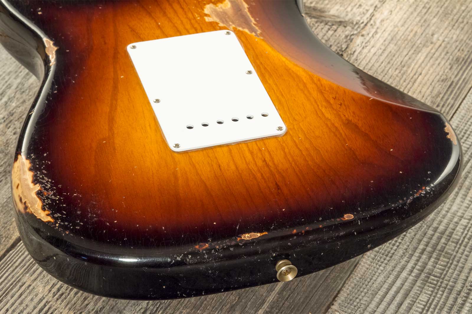 Fender Custom Shop Strat 1954 70th Anniv. 3s Trem Mn #xn4316 - Relic Wide Fade 2-color Sunburst - E-Gitarre in Str-Form - Variation 7