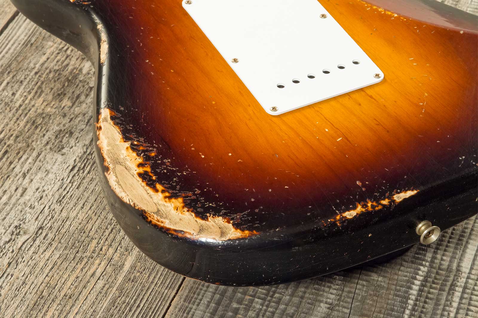 Fender Custom Shop Strat 1954 70th Anniv. 3s Trem Mn #xn4324 - Heavy Relic Wide Fade 2-color Sunburst - E-Gitarre in Str-Form - Variation 7