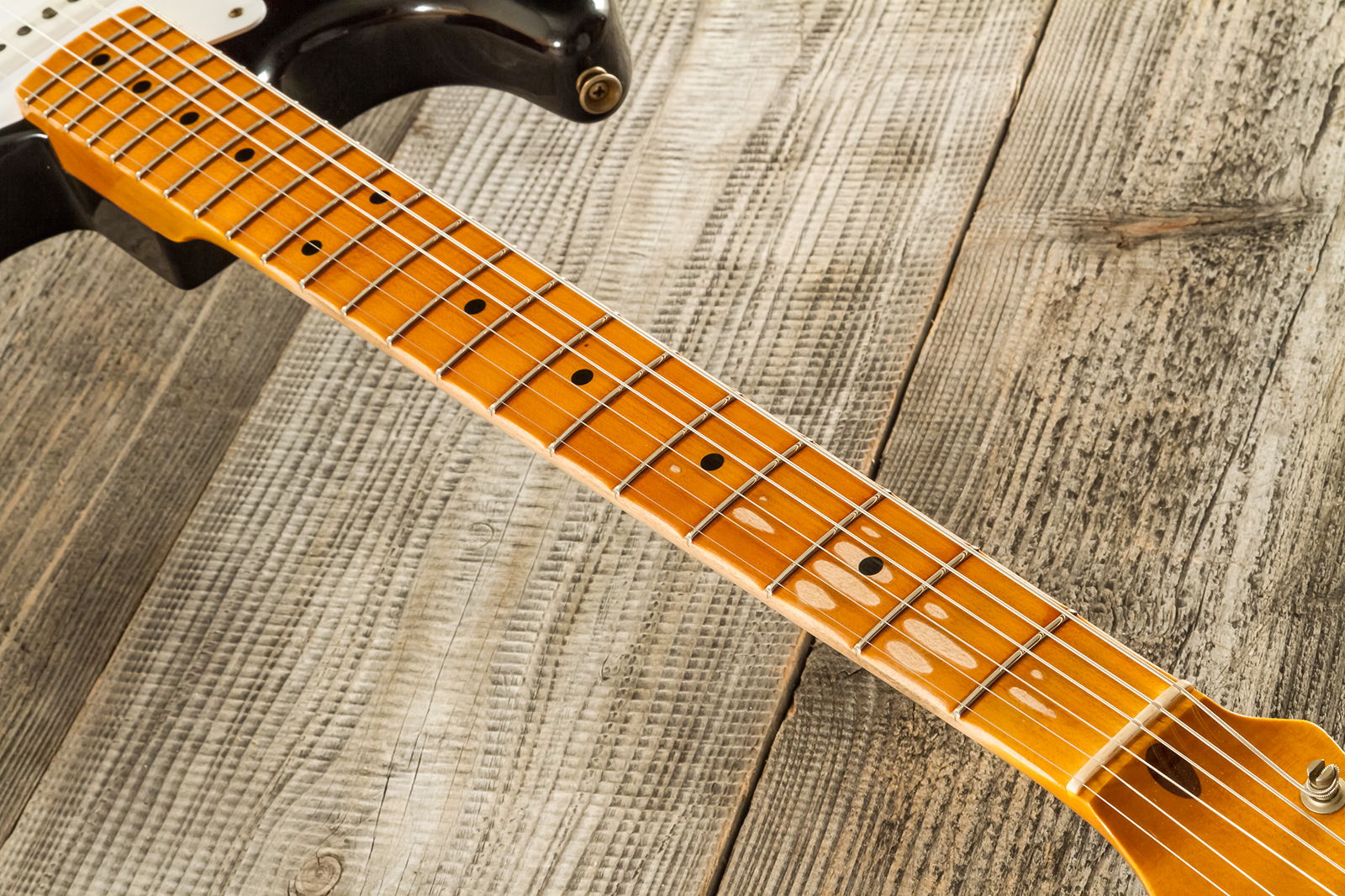 Fender Custom Shop Strat 1954 70th Anniv. 3s Trem Mn #xn4345 - Relic Wide-fade 2-color Sunburst - E-Gitarre in Str-Form - Variation 5