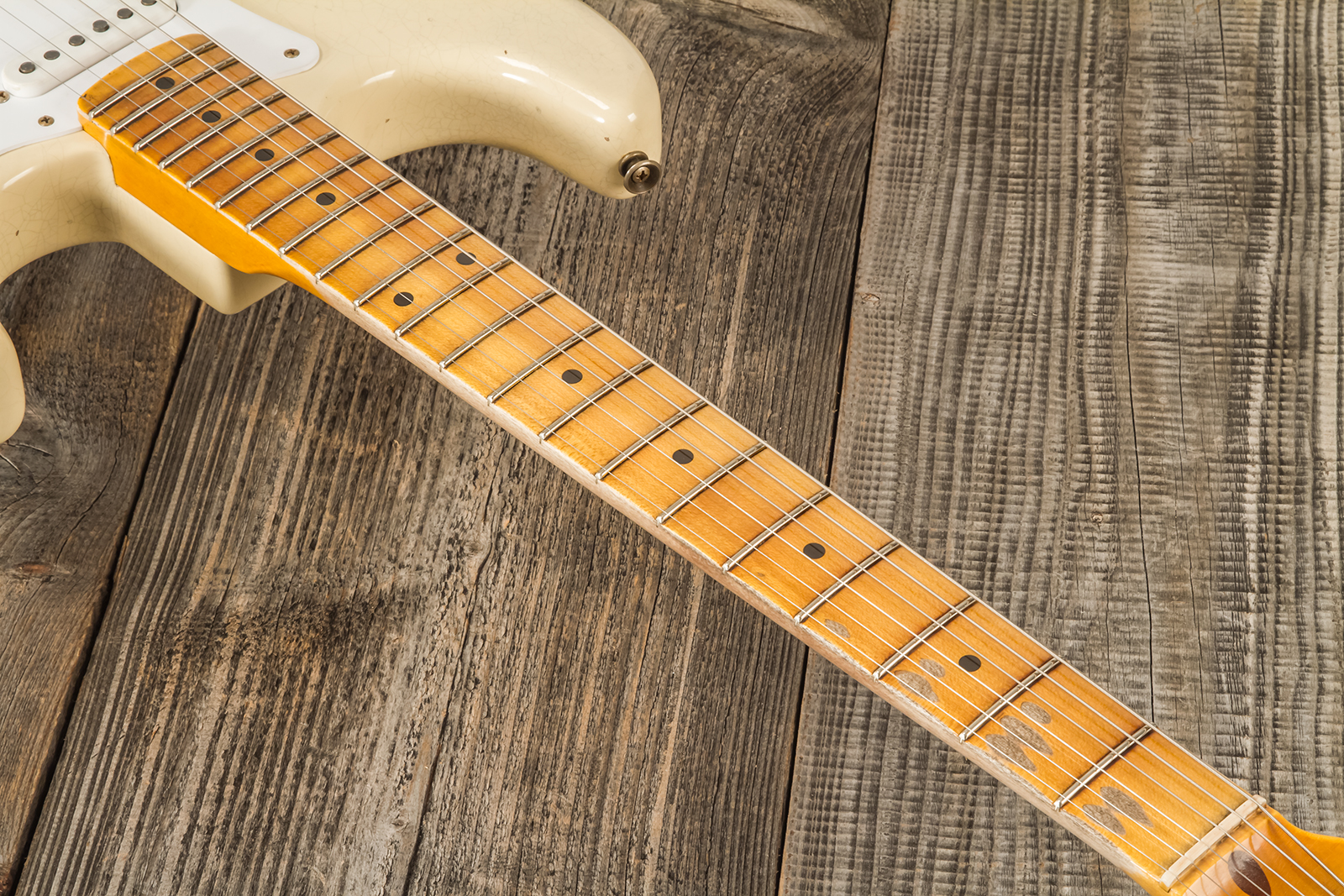 Fender Custom Shop Strat 1954 70th Anniv. 3s Trem Mn #xn4409 - Journeyman Relic Vintage Blonde - E-Gitarre in Str-Form - Variation 5