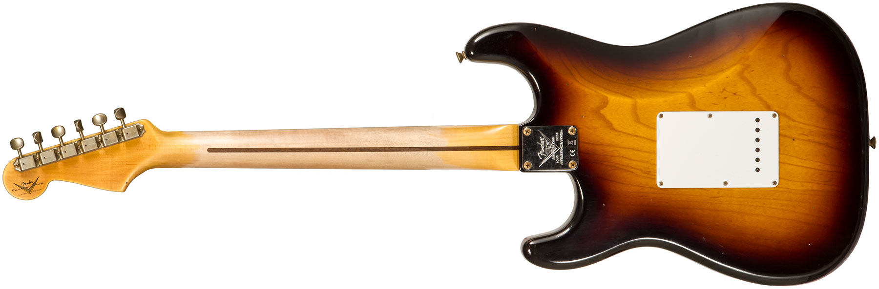 Fender Custom Shop Strat 1954 70th Anniv. 3s Trem Mn #xn4858 - Journeyman Relic 2-color Sunburst - E-Gitarre in Str-Form - Variation 1