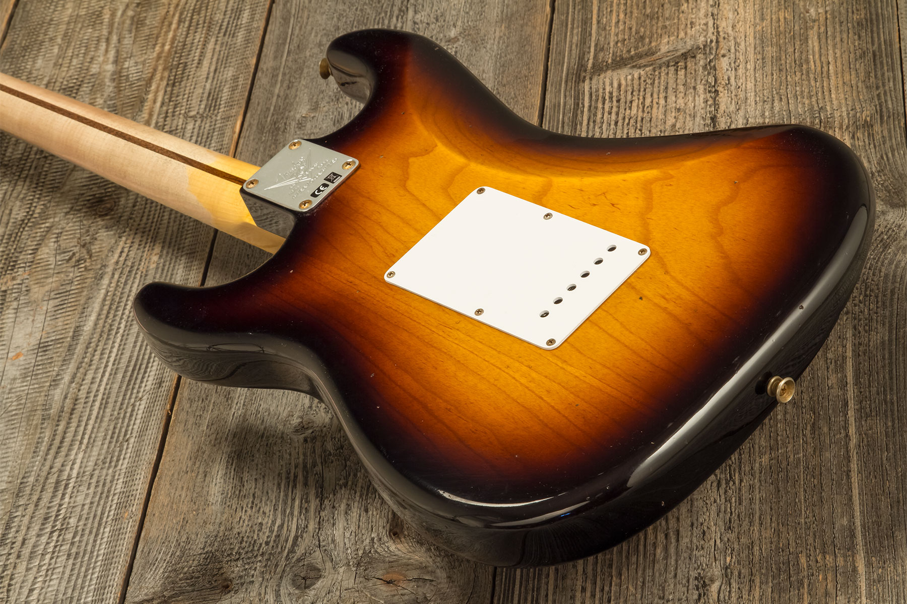 Fender Custom Shop Strat 1954 70th Anniv. 3s Trem Mn #xn4858 - Journeyman Relic 2-color Sunburst - E-Gitarre in Str-Form - Variation 5