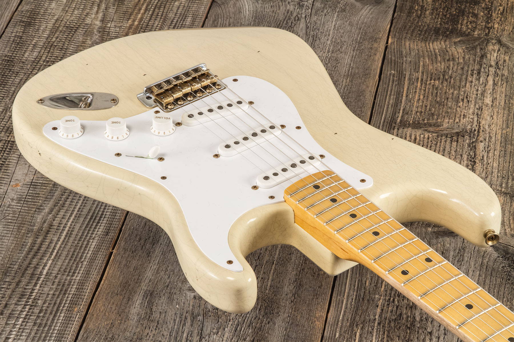 Fender Custom Shop Strat 1954 70th Anniv. 3s Trem Mn #xn4912 - Journeyman Relic Vintage Blonde - E-Gitarre in Str-Form - Variation 3