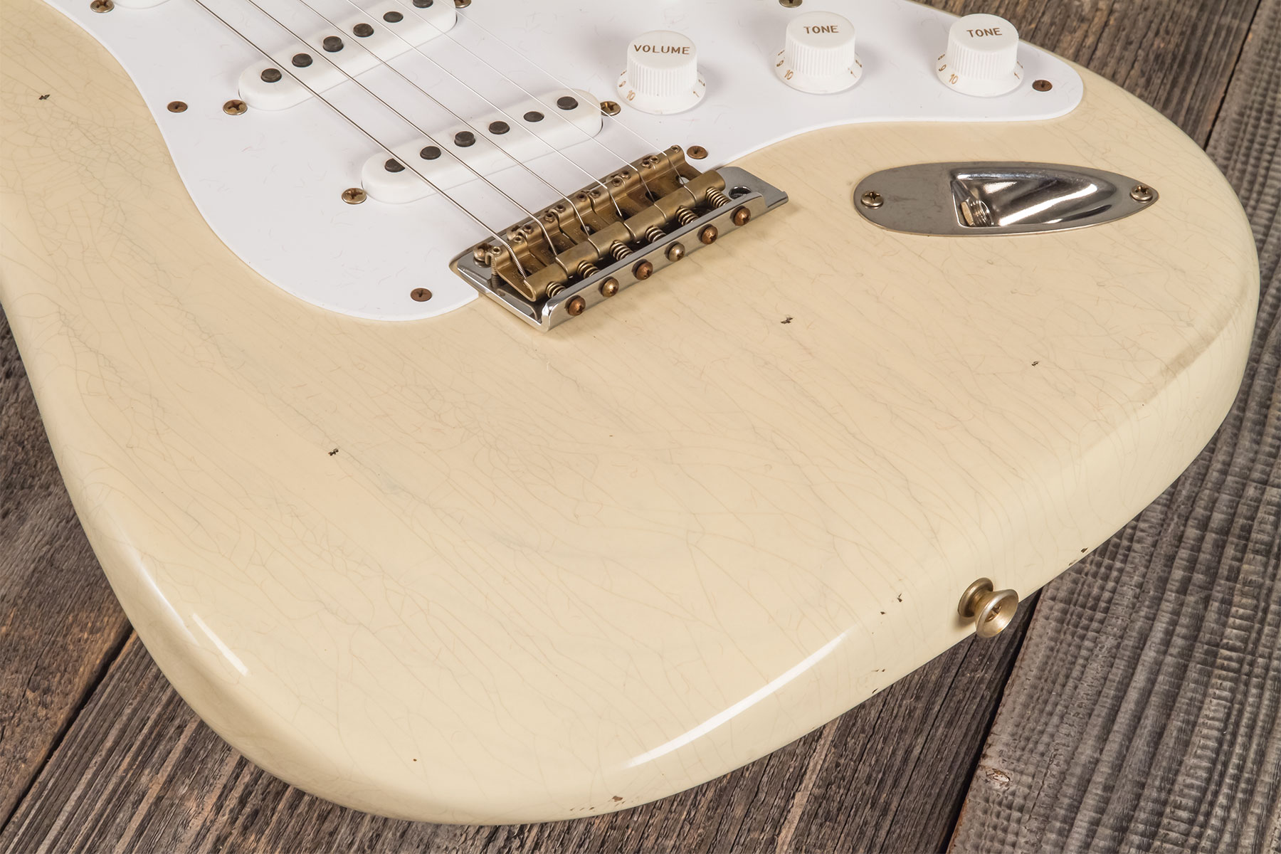 Fender Custom Shop Strat 1954 70th Anniv. 3s Trem Mn #xn4912 - Journeyman Relic Vintage Blonde - E-Gitarre in Str-Form - Variation 4