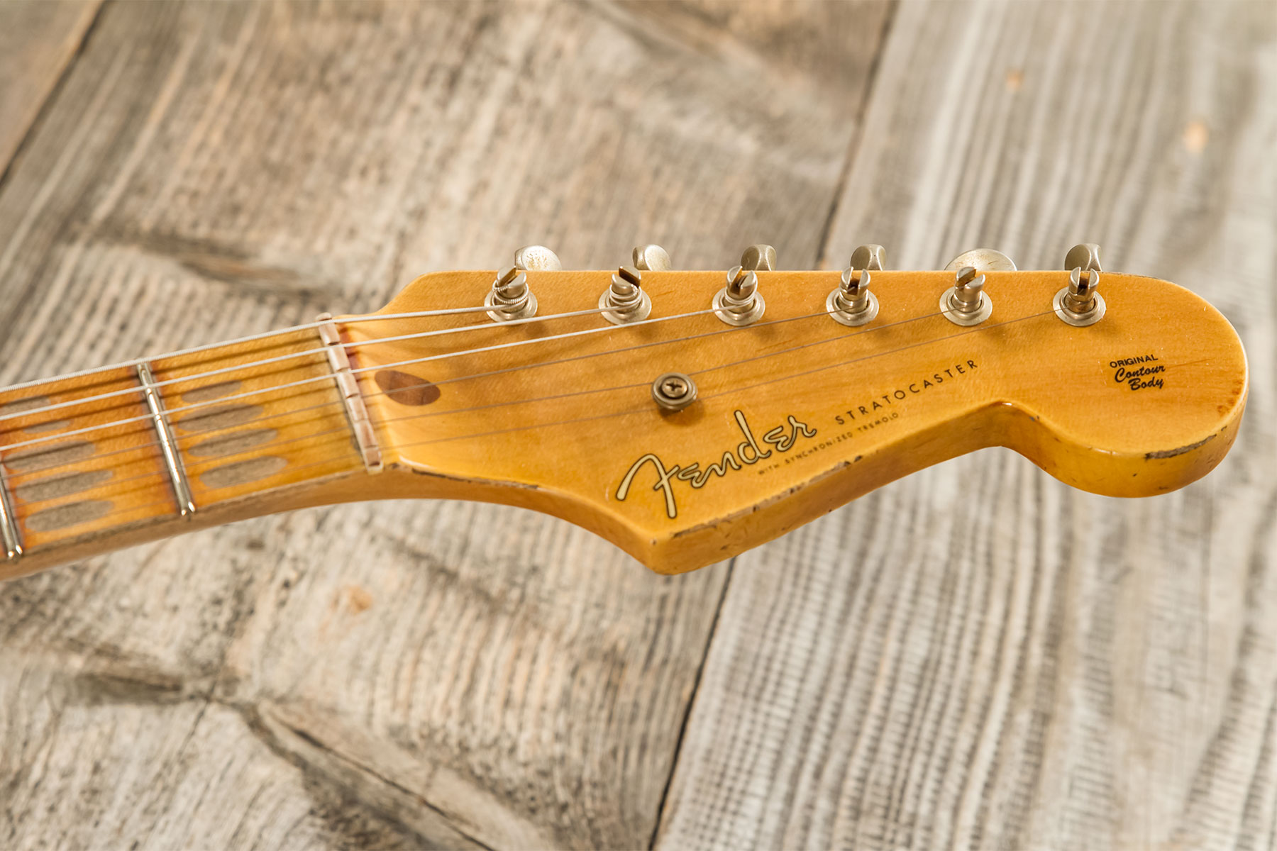 Fender Custom Shop Strat 1954 70th Anniv. 3s Trem Mn #xn5052 - Relic Vintage Blonde - E-Gitarre in Str-Form - Variation 9