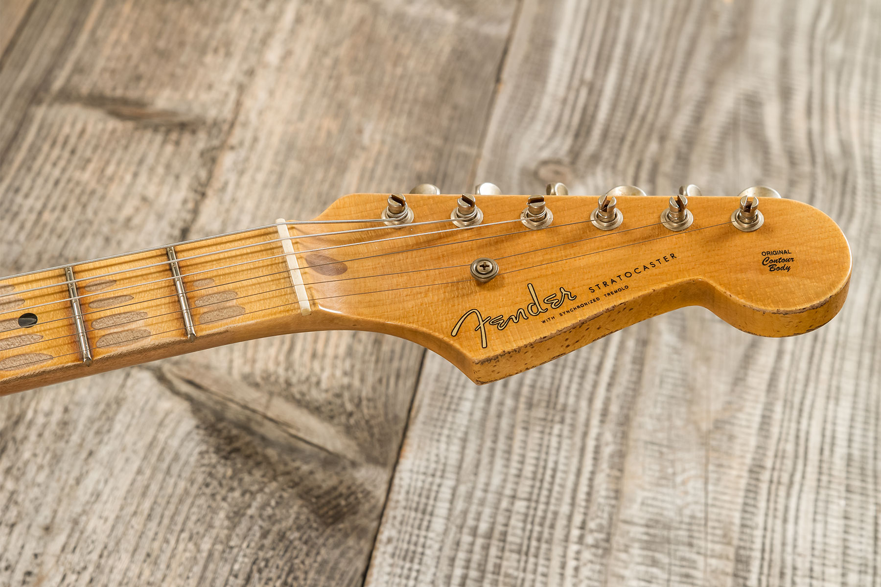 Fender Custom Shop Strat 1954 70th Anniv. 3s Trem Mn #xn5073 - Heavy Relic Vintage Blonde - E-Gitarre in Str-Form - Variation 9