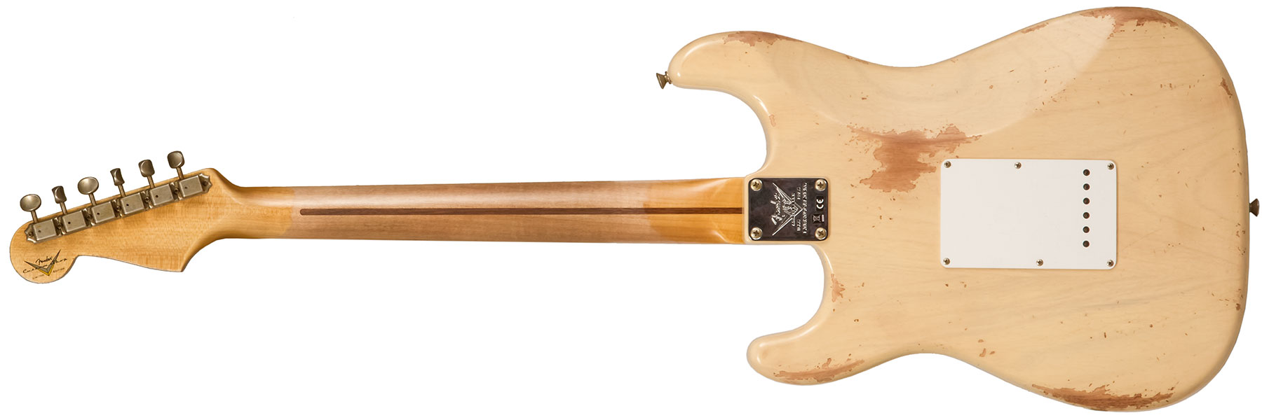 Fender Custom Shop Strat 1954 70th Anniv. 3s Trem Mn #xn5073 - Heavy Relic Vintage Blonde - E-Gitarre in Str-Form - Variation 1