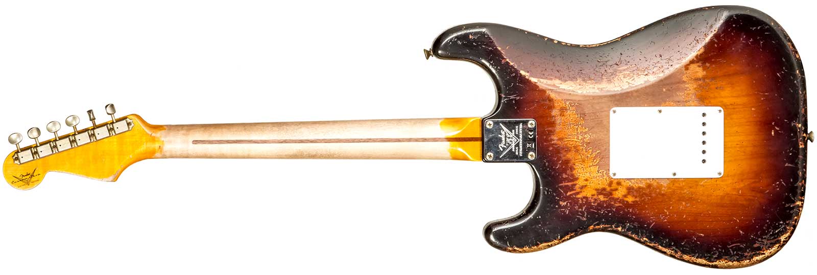 Fender Custom Shop Strat 1954 70th Anniv. Mn #xn4378 - Super Heavy Relic 2-color Sunburst - E-Gitarre in Str-Form - Variation 1