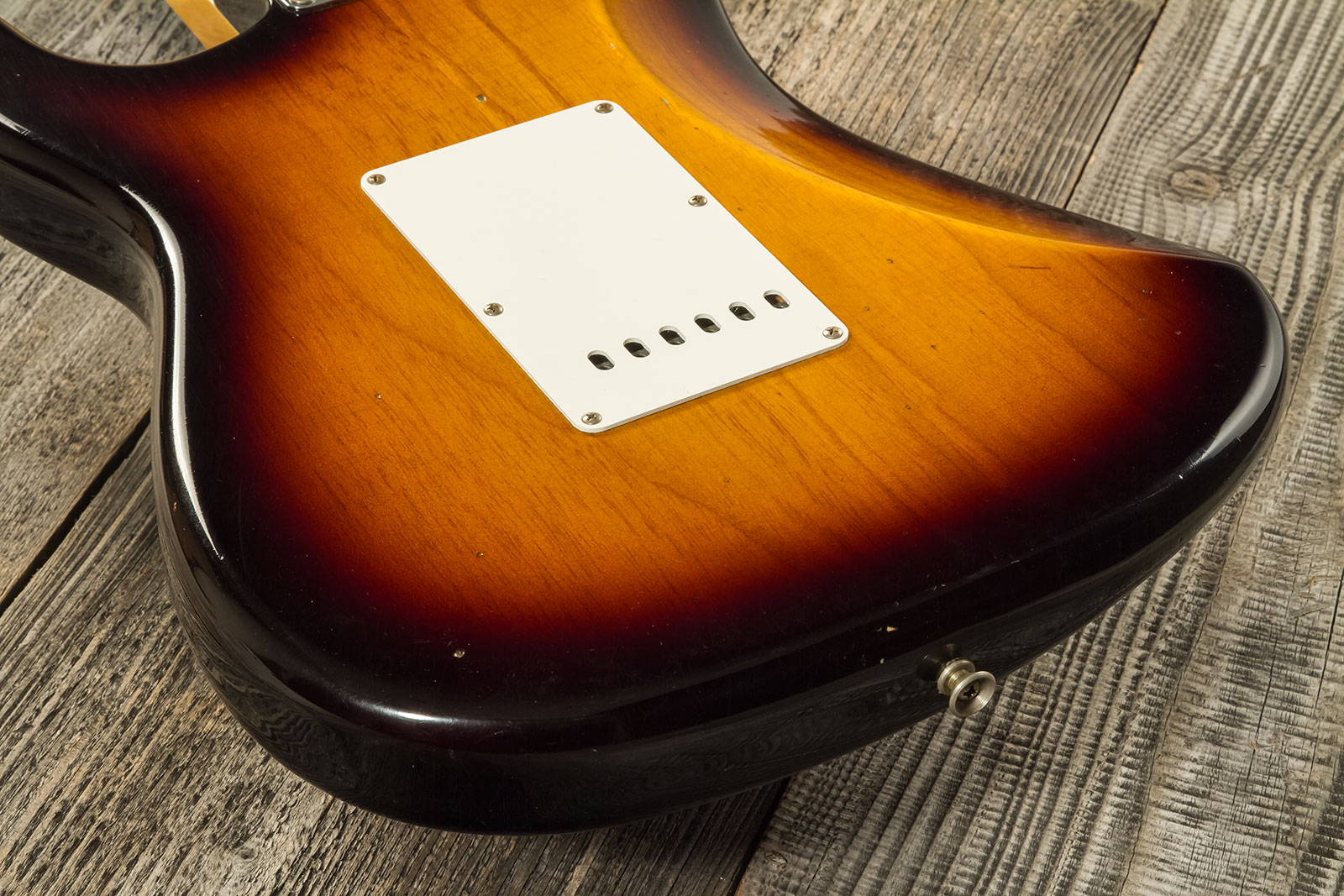 Fender Custom Shop Strat 1955 3s Trem Mn #r130058 - Journeyman Relic 2-color Sunburst - E-Gitarre in Str-Form - Variation 7
