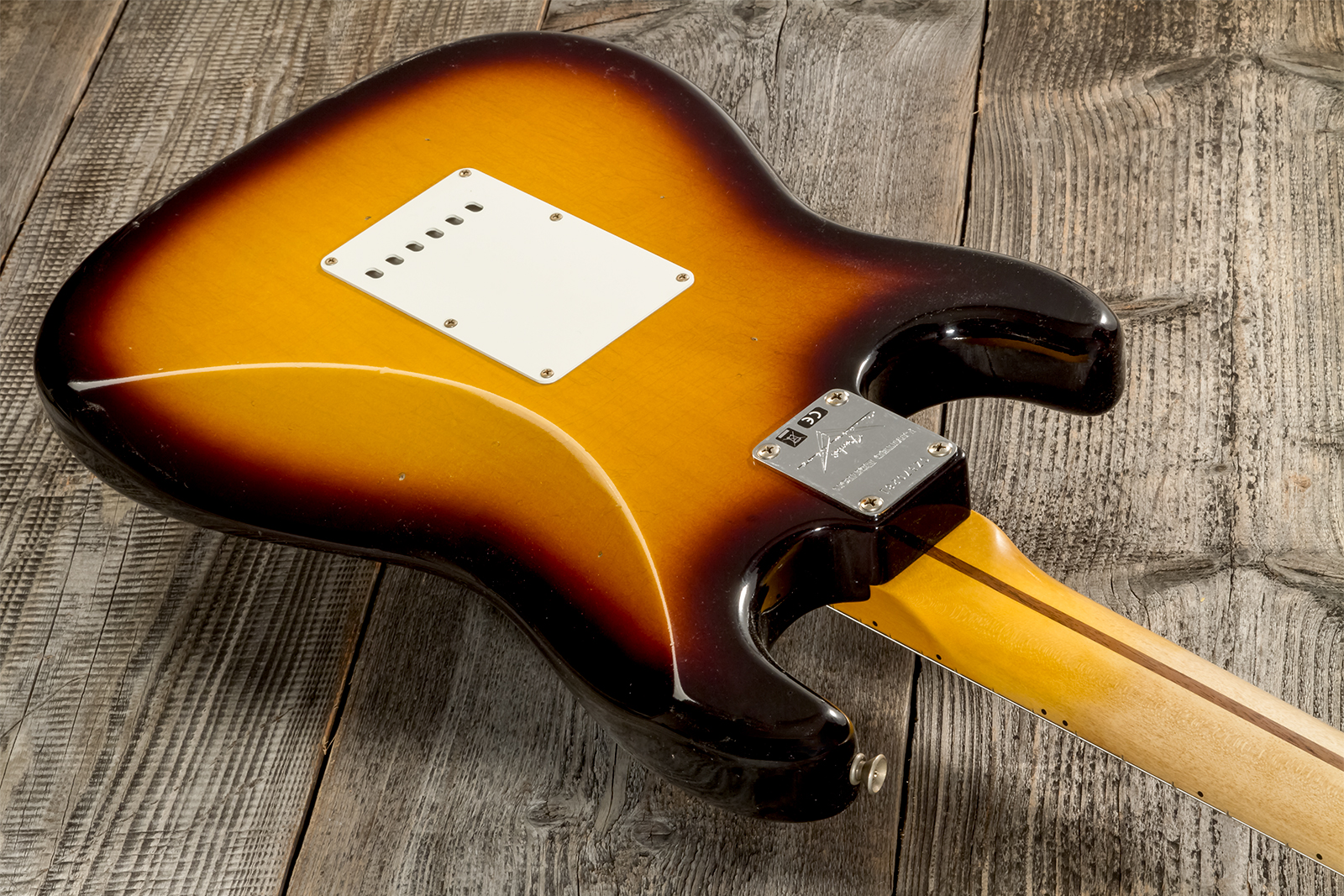 Fender Custom Shop Strat 1956 3s Trem Mn #cz570281 - Journeyman Relic Aged 2-color Sunburst - E-Gitarre in Str-Form - Variation 5
