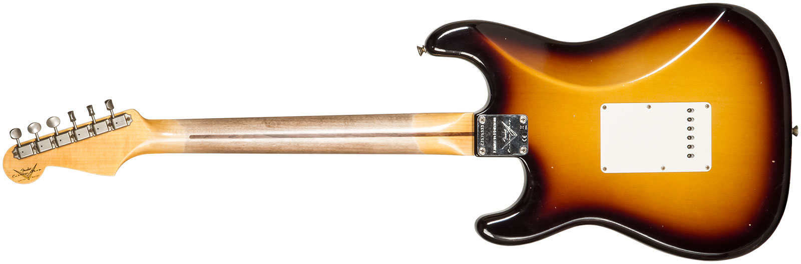Fender Custom Shop Strat 1956 3s Trem Mn #cz575333 - Journeyman Relic 2-color Sunburst - E-Gitarre in Str-Form - Variation 1