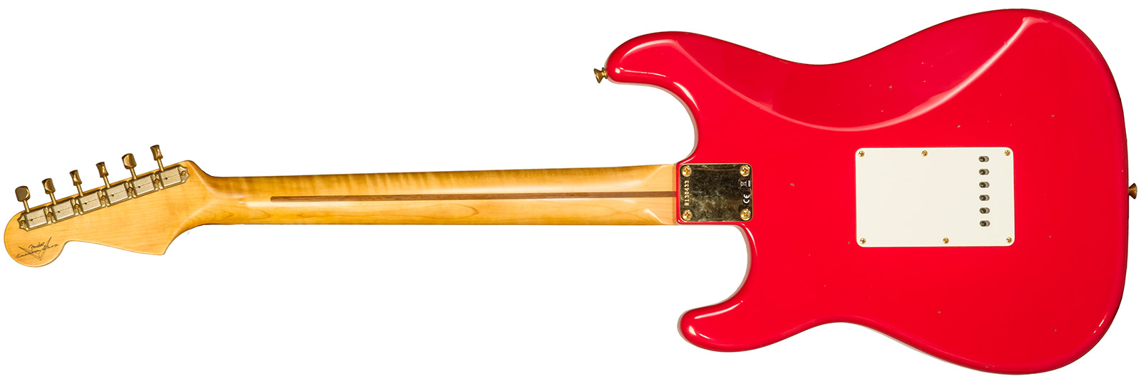Fender Custom Shop Strat 1956 3s Trem Mn #r130433 - Journeyman Relic Fiesta Red - E-Gitarre in Str-Form - Variation 1