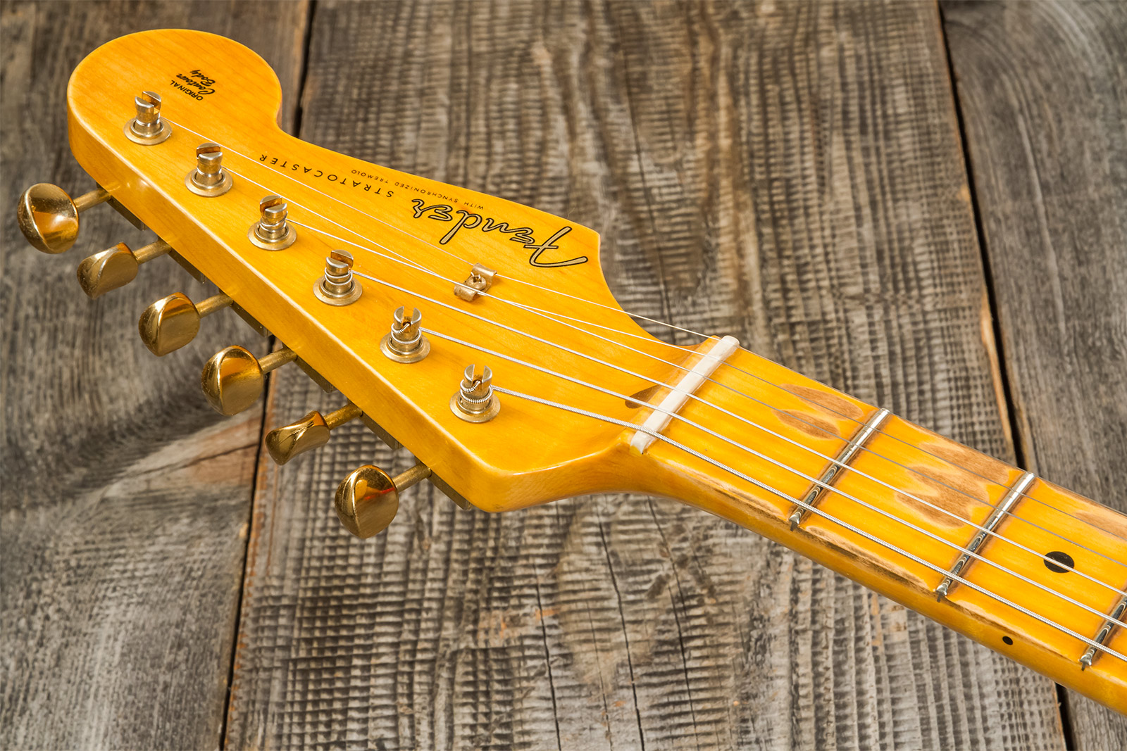 Fender Custom Shop Strat 1956 3s Trem Mn #r130433 - Journeyman Relic Fiesta Red - E-Gitarre in Str-Form - Variation 7
