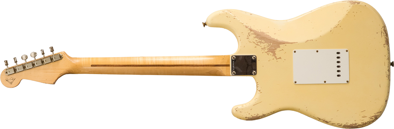 Fender Custom Shop Strat 1956 Hss Trem Mn #r143989 - Relic Vintage White - E-Gitarre in Str-Form - Variation 1