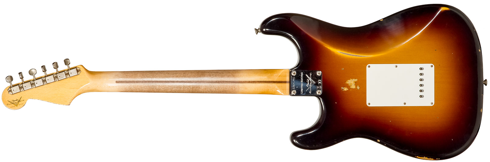 Fender Custom Shop Strat 1957 3s Trem Mn #cz571791 - Relic Wide Fade 2-color Sunburst - E-Gitarre in Str-Form - Variation 1