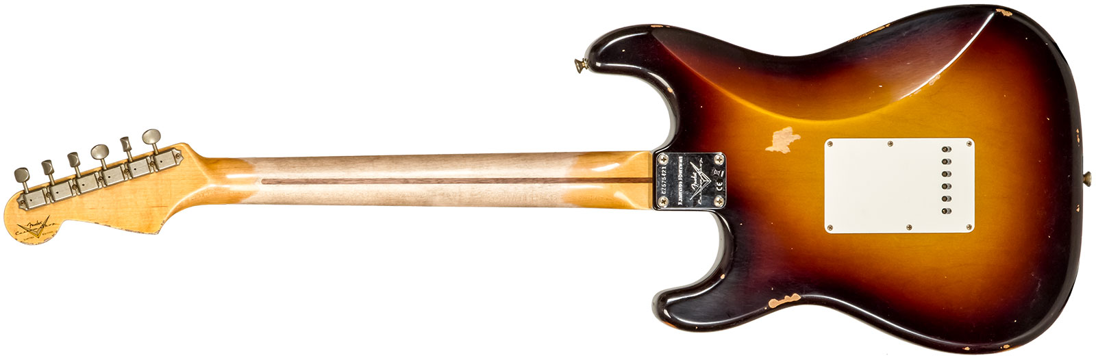 Fender Custom Shop Strat 1957 3s Trem Mn #cz575421 - Relic 2-color Sunburst - E-Gitarre in Str-Form - Variation 1